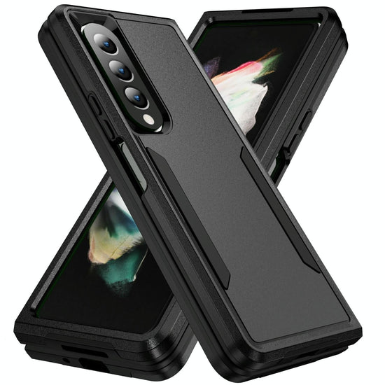 For Samsung Galaxy Z Fold4 5G Shockproof Pc Tpu Case - Black
