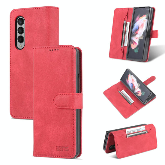 For Samsung Galaxy Z Fold4 5G Horizontal Flip Tpu Phone Case - Red