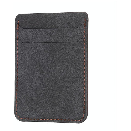 Frosted Card Bag Sticker For Mobile Phones - Black