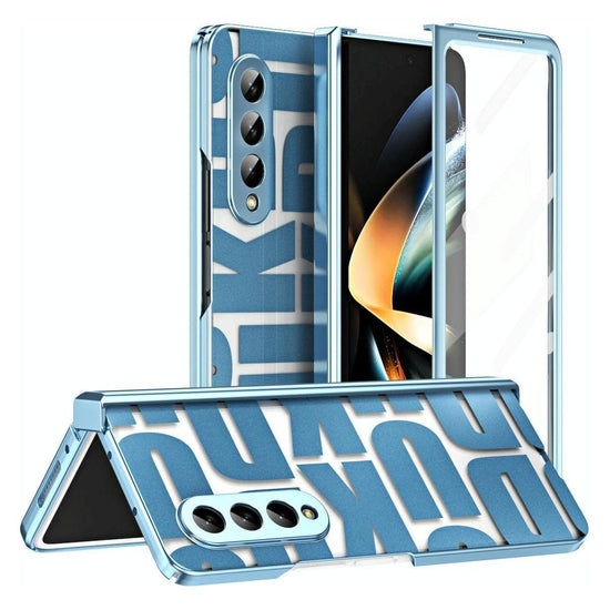 Foldable Electroplated Phone Case For Samsung Galaxy Z Fold 4 5G With Hinge