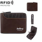 Secure Rfid Blocking Short Wallet - Anti-theft - Light Brown