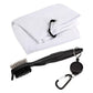 Club Cleaning Brush & Hook Towel Golf Set - Compact & Convenient - Blue