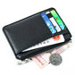 Multi Slot Zipper Card Holder Large Capacity Ultra Thin Coin Purse - Pink