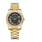 Men Quartz Watch With Diamond-Encrusted Roman Numeral Dial