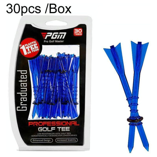 30 Adjustable Golf Tees With 83Mm Height Limit - Set Of 30 - Blue