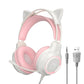 Rgb Cat Ear Gaming Headset - Pink