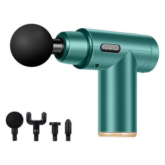 Fascia Mini Electric Muscle Portable Fitness Muscle Relaxing Massager / Massage Gun - Dark Green