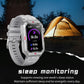 Smart Bracelet With Sleep Detection And Silicone Strap - Bt5.2 - Camo Silver