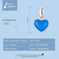 925 Sterling Silver Heart Pendant For Diy Bracelets & Necklaces - Green