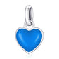 925 Sterling Silver Heart Pendant For Diy Bracelets & Necklaces - Green