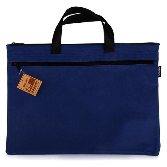 Double Zipper Canvas Storage Bag - Portable And Simple - Black