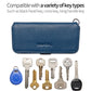 Leather Key Case With Pull Out Coin Purse Compact Key Storage For Men And Women - Orange