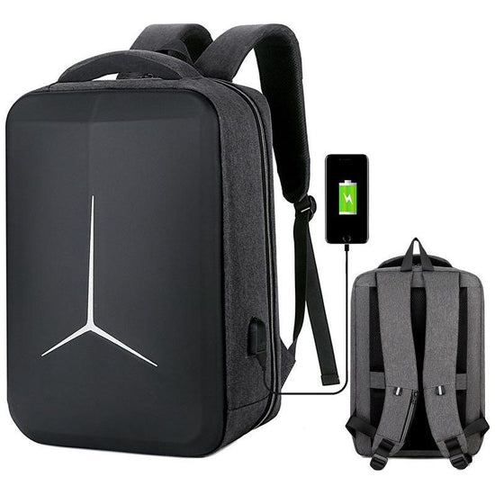Waterproof Business Laptop Backpack With Usb Port - Multifunctional - Dark Gray - 15 Inch