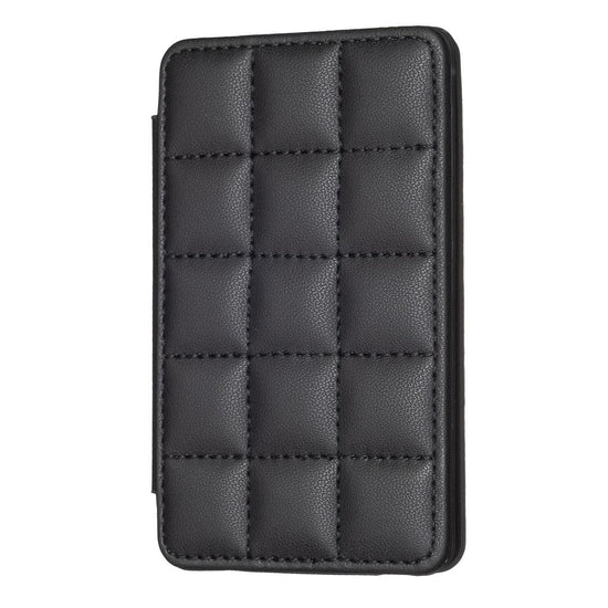 Grid Pattern Card Bag Sticker For Mobile Phones - Black
