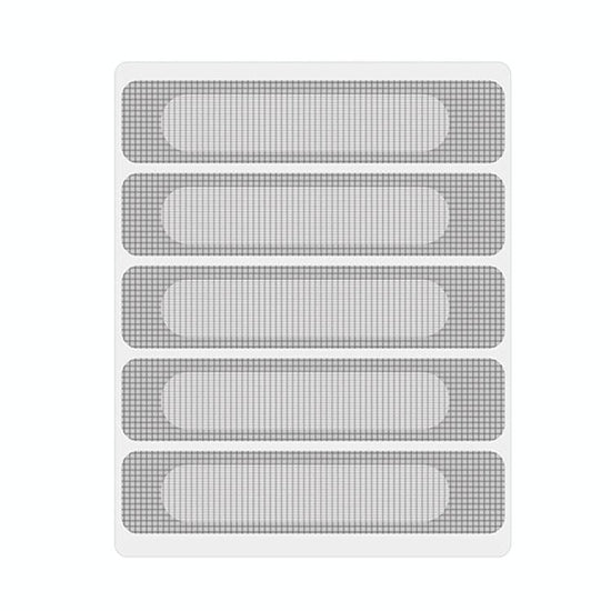 5-piece Self-adhesive Mosquito Stickers for Screen Windows with Drain Holes - Black