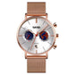 Men Stainless Steel Quartz Watch With Map Pattern Calendar - 9231