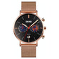 Men Stainless Steel Quartz Watch With Map Pattern Calendar - 9231