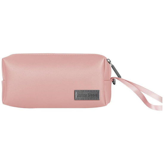 Waterproof Laptop Accessory Bag - Pu Leather - Pink