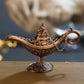 Metal Aladdin Magic Lamp Aromatherapy Home Decor Gift - Old Tin