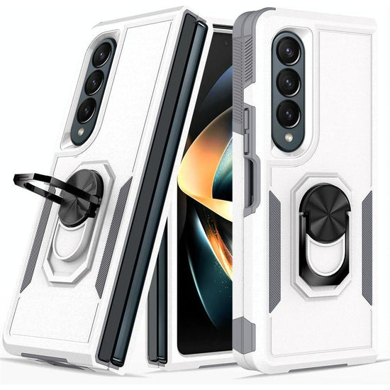 Galaxy Z Fold 4 Tpu Shockproof Case With Ring - 2 In 1 Design