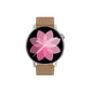Smart Leather Watch With Colour Screen - Gold