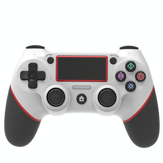 Rubberized Bluetooth Gamepad for Ps4 - Wireless - White Red