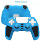 Silicone Gamepad Protective Case for Sony Ps5 with Splicing Design and Rocker Caps - Red Black