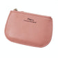 Ultra Thin Zippered Mini Wallet For Women Compact Coin Purse - Pink