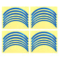 Blue Wheel Hub Sticker Set for Scooter / Bike / Electric Vehicle 2 Pcs - Yellow