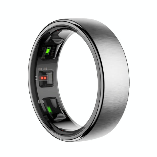 Smart Ring Heart Rate Blood Oxygen Sleep Sports Size 13 - Silver