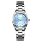 Waterproof Quartz Women Watch With Rhinestone Steel Strap - Delicate And Creative