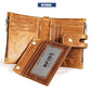 Men Rfid Leather Wallet with Card Slots - Red