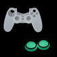 10-piece Luminous Gamepad Button Caps for Ps5 / Ps4 / Ps3 / Xbox one / 360 / Pro / Series x / s - Transparent Black Circle