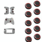 10-piece Luminous Gamepad Button Caps for Ps5 / Ps4 / Ps3 / Xbox one / 360 / Pro / Series x / s - Transparent Black Circle