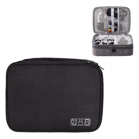 5-Inch Digital Earphone Storage Bag - Multifunctional - Wine Red