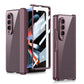 For Samsung Galaxy Z Fold4 5G Magnetic Hinged Case - Wine Red