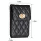 Vertical Card Bag With Metal Buckle For Mobile Phones - Black