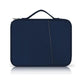 Leather Portable Bag With Cloth Texture - Black