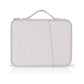 Leather Portable Bag With Cloth Texture - Black