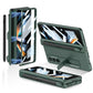 For Samsung Galaxy Z Fold4 5G Foldable Magnetic Flip Case With Holder & Pen Slot - Gkk - Silver