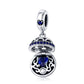 925 Sterling Silver Surprise Love Pendant For Diy Bracelets & Necklaces - Blue