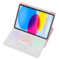 360 Rotation Bluetooth Keyboard Leather Case For Ipad 10.9 2022 With Touch Control And Backlight - Blue