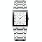 Waterproof Square Men Watch with Calendar - 50m - Black Belt Rose Shell Black Surface