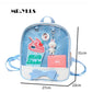 Mini Clear Kids Backpack With Bow - Perfect For School - Green