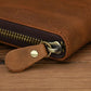 Leather Rfid Zip Wallet - Blocking Compact - Horizontal 3