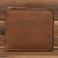 Leather Rfid Zip Wallet - Blocking Compact - Horizontal 3