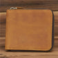 Leather Rfid Zip Wallet - Blocking Compact - Horizontal 3