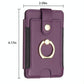 Metal Ring Card Bag Sticker For Mobile Phones - Black