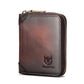 Rfid Anti Theft Cowhide Card Holder Wallet Coffee