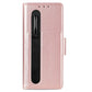 For Samsung Galaxy Z Fold4 5G Litchi Pattern Case With Pen And Card Slots - 4 - Rose Gold